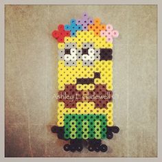 Minion Despicable Me 2 perler beads by ashleyeglidewell