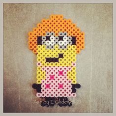 Minion Despicable Me 2 perler beads by ashleyeglidewell