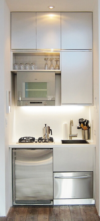 Compact kitchen.