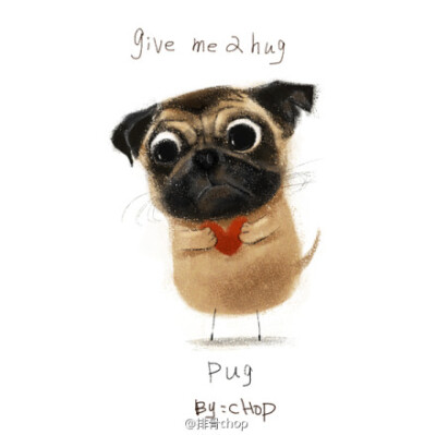 #give me a hug#二 pug 给不开心的人·一个开心的拥抱吧·晚安·