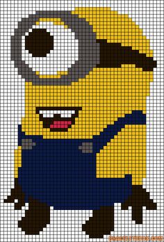 Despicable me Minion perler bead pattern