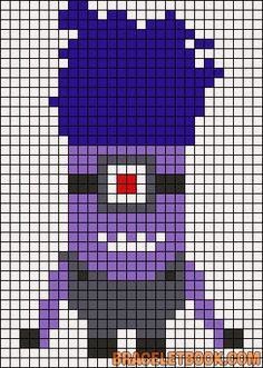 Despicable Me Evil Minion perler bead pattern