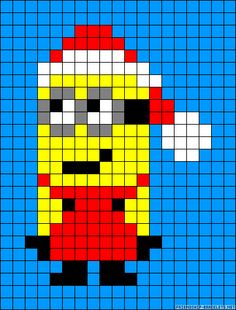 Christmas Santa Minion perler bead pattern i perler