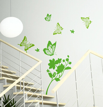 butterfly wall sticker 花蝴蝶床头沙发背景墙贴纸 韩版雅风墙贴