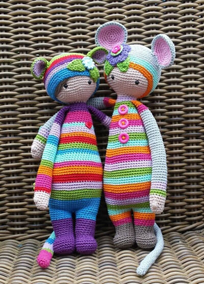RADA the rat and Mouse mod made by Patricia N. / crochet pattern by lalylala