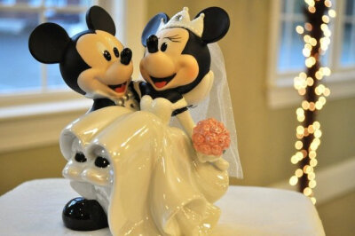 Wedding Day mickey mouse wedding cake topper