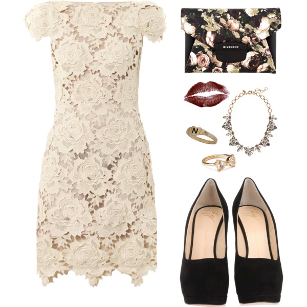 A fashion look from May 2014 featuring Lover dresses, Giuseppe Zanotti pumps and Givenchy clutches. Browse and shop related looks.