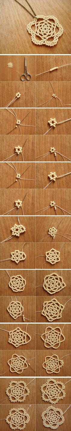 DIY Bead Flower Pendant DIY Bead Flower Pendant