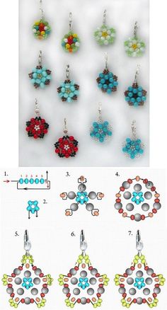 DIY Beautiful Bead Flower Earrings