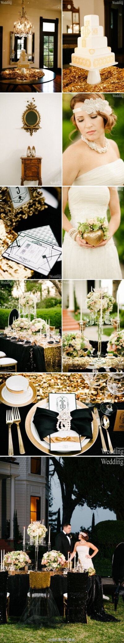 盖茨比婚礼布置灵感 |盖茨比婚礼布置灵感 by 婚礼素材收集者 (共11张图片)