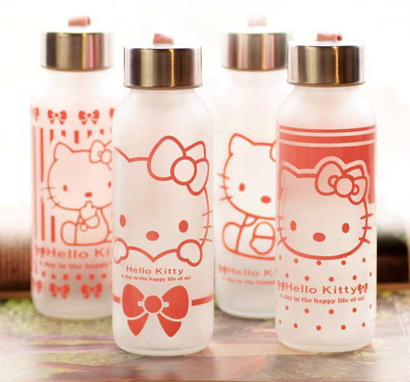 hello kitty磨砂玻璃杯