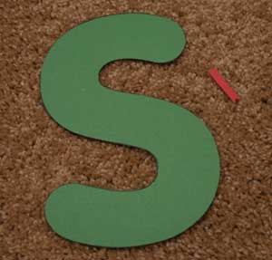 letter s snake craft materials