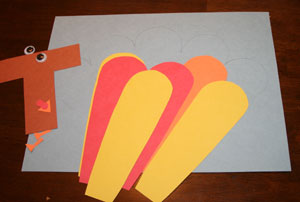 letter t turkey craft materials