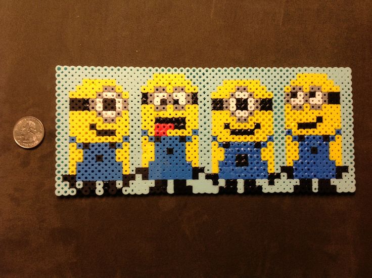 Minions perler beads design Made it for a friend &amp;lt;3