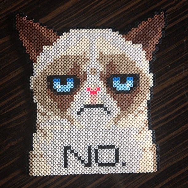 Grumpy Cat perler beads by sajagee