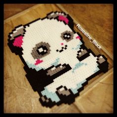 Big panda perler beads by Rosealine Black