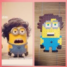 Minion perler beads by minooori3