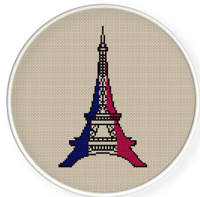 Instant download,free shipping,Cross stitch pattern, Cross-StitchPDF, vintage Eiffel Tower ,zxxc0132