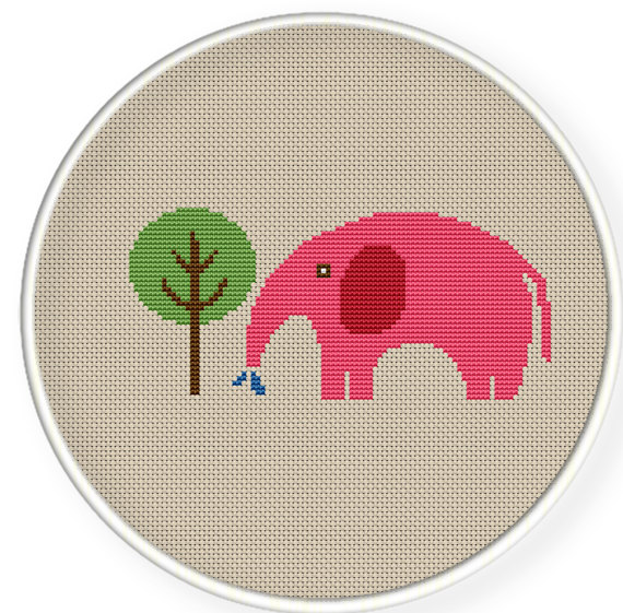 INSTANT DOWNLOAD,Free shipping,Cross stitch pattern, Cross-Stitch PDF,a elephant watering a tree,zxxc0249