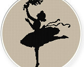 Instant Download,Free shipping,Cross stitch pattern, Cross-Stitch PDF,ballet,girl,flower,zxxc0337