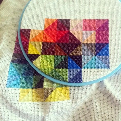 + geometric cross stitch +