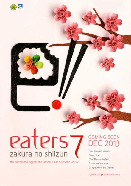 日本 Eaters 7 &amp;quot;Zakura no Shiizun&amp;quot;美食节视觉形象/ 发掘设计精髓 关注@广告设计精选