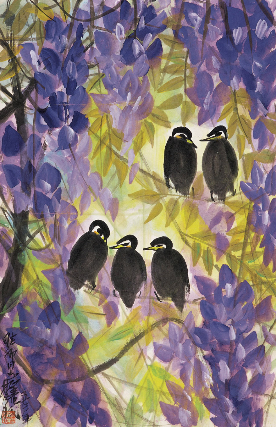 林风眠作品欣赏花鸟