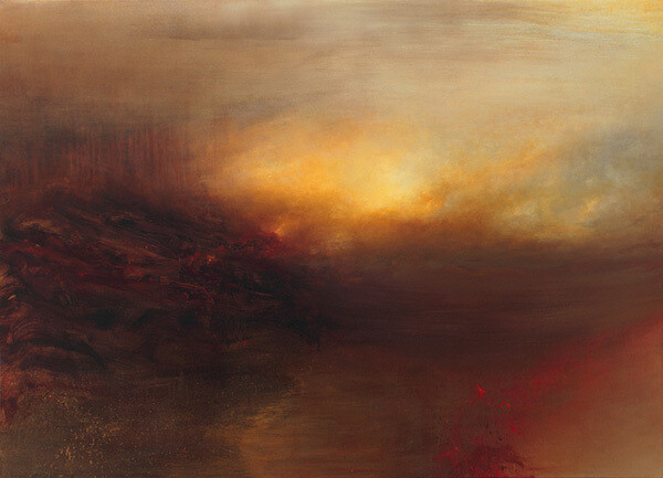 Samantha Keely Smith，美国女画家，现居纽约，作品风格抽象，色彩迷幻，尽管看起来像是描绘的海洋，但Samantha称她绘制的是“她的内心世界和情绪”。