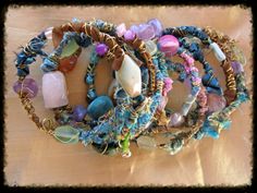 SALE Boho Hippie Super Sweet Coil Wrap Around Beaded by TribalZen