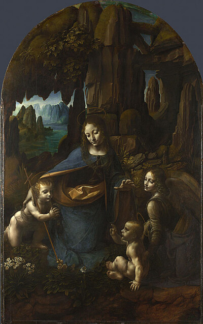 岩間聖母 The Virgin of the Rocks館 藏 處：英國英格蘭倫敦市國家畫廊 National Gallery, London 作 者：達文西 Leonardo Da Vinci