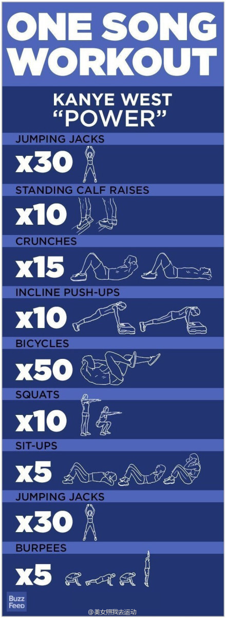 【火遍facebook的one song workout】锻炼全身,只需一首歌的时间!