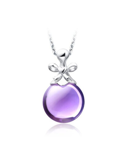 Amethyst wishing bottle necklace