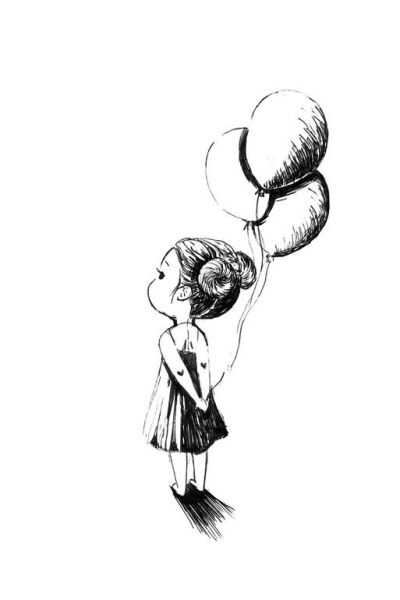 Saatchi Online Artist: Indrė Bankauskaitė; Pen and Ink, Drawing &amp;quot;Balloons&amp;quot;