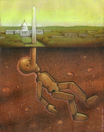 波兰插画家Pawel Kuczynski，画风属于现代波兰超现实主义绘画，自2004年开始从事讽刺画，至今获得92项艺术奖项与荣誉。乍一看，他的插图，觉得滑稽，但是当你仔细揣摩，它们实际上表明当今世界的一些严重的现实问题，每一张都值得细细品味！