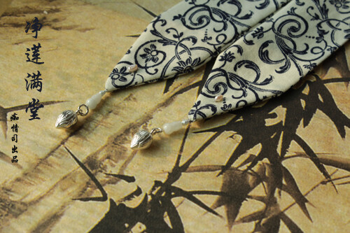 痴情司出品。汉服配饰。发带。净莲满堂