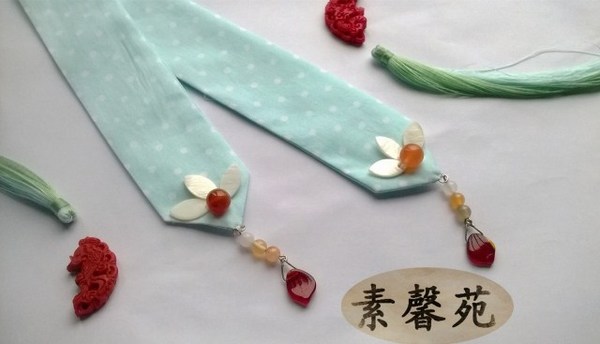 【素馨苑出品】汉服配饰之发带--柏舟