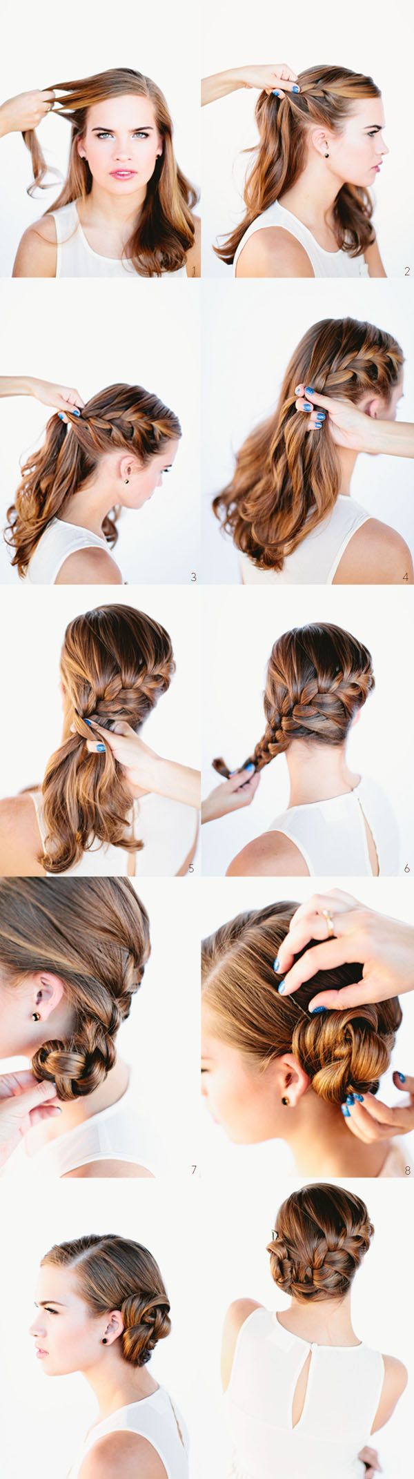 braid/bun hair