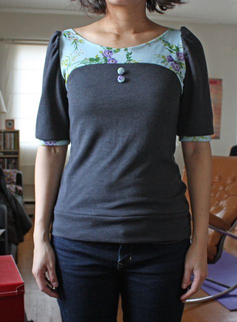 great inspiration for simple tee/sweater refashion