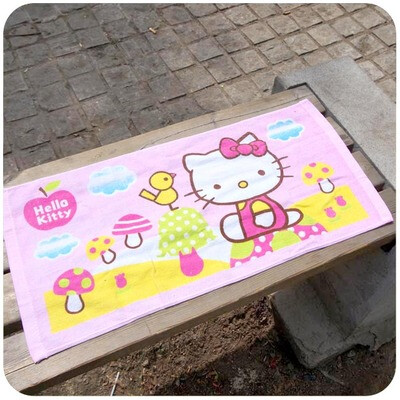 Hello Kitty 可爱 棉质毛巾绒手巾/毛巾 卡通毛巾 粉色