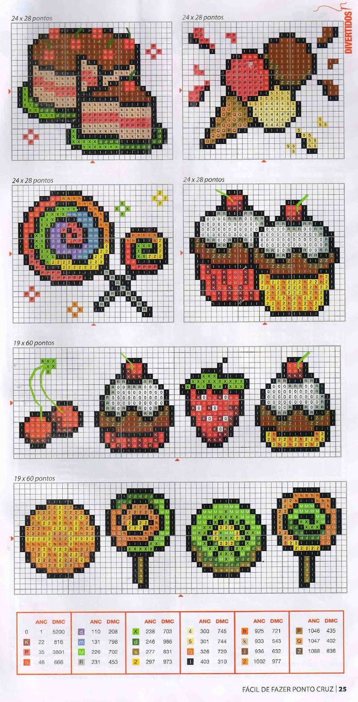 Cupcake hama perler bead PATTERN CHART