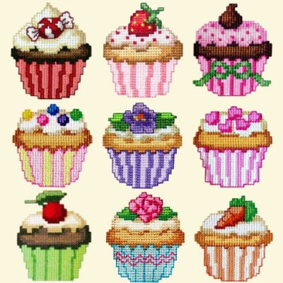 free cross stitch patterns | Cross Stitch CuppyCakes Machine Embroidery Designs - $15.99 : Golden ...