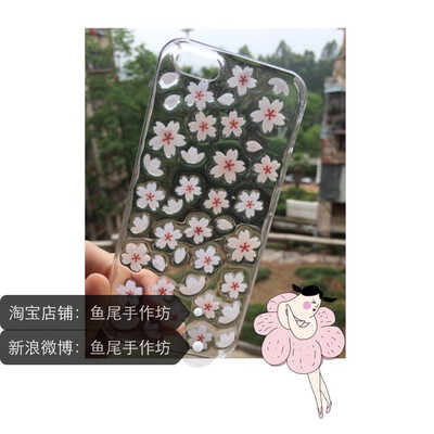 樱花手机壳 纯手工制作 三星小米IPHONE4/5S都可定做 新浪微博粉丝包邮哦~