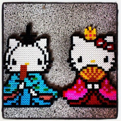 Japanese Hello Kitty perler beads by Young Xena