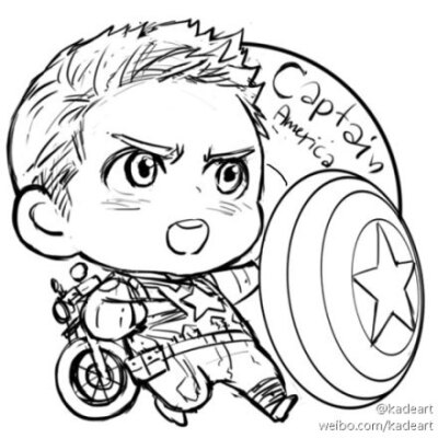 sketching chibi #captain america: the winter soldier# (plus Iron Man) by :kadeart