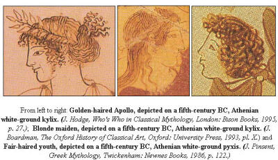 Light-haired individuals in classical Greek art.