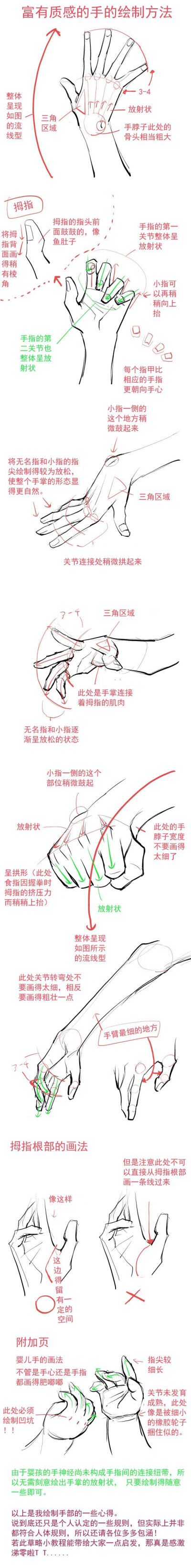 富有质感的手部绘制方法