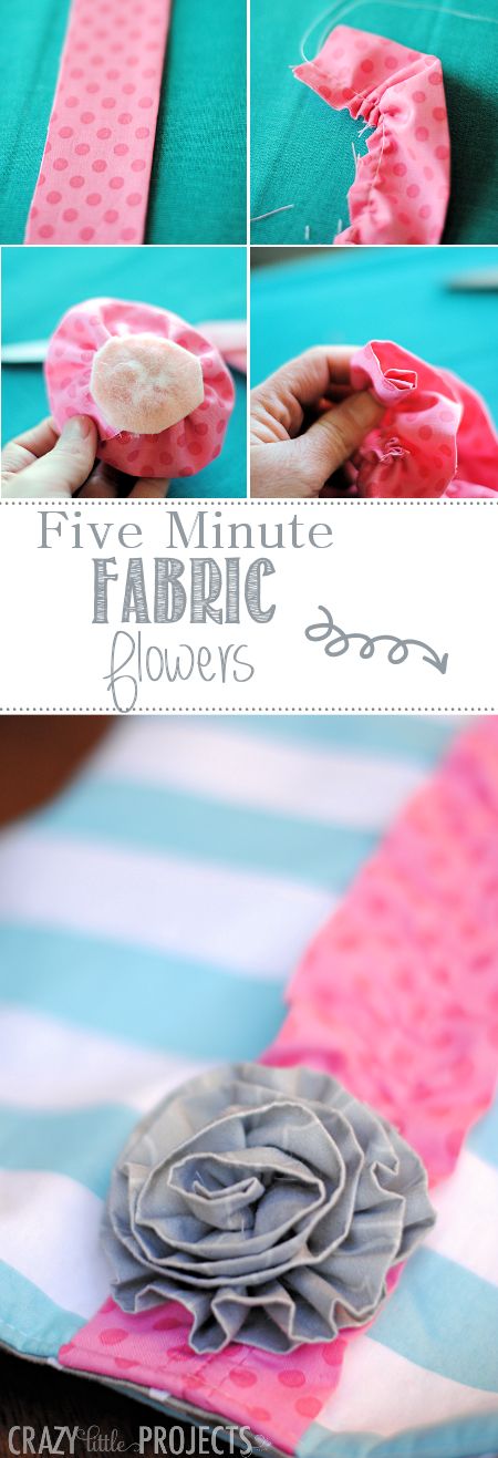 Five Minute Fabric Flowers Tutorial