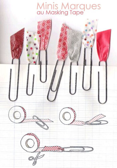 Paper Clips + Washi Tape = Super CUTE way to dress up Paper Clips!!! :) Great idea for Cards &amp;amp; Scrapbook Pages!