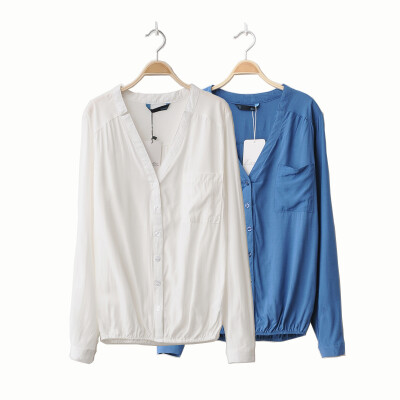 2013夏季新款外贸原单日系纯棉衬衫女式长袖衬衣防晒衫可变中袖