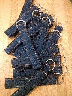 Key chain from old jeans